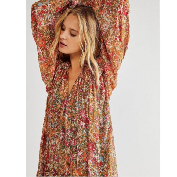 NWT Free People Feelin' Groovy Maxi Dress NO LINER Women's Size XL - Picture 3 of 9